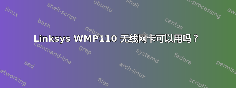 Linksys WMP110 无线网卡可以用吗？