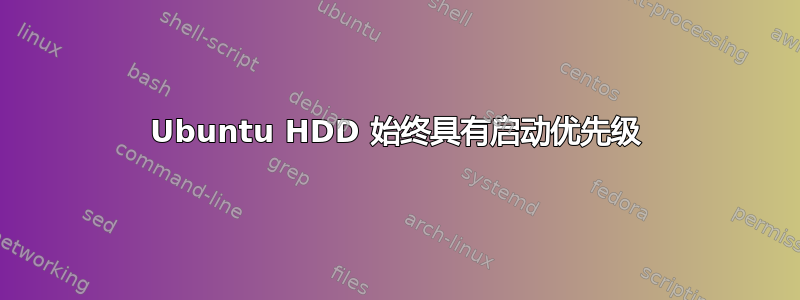 Ubuntu HDD 始终具有启动优先级