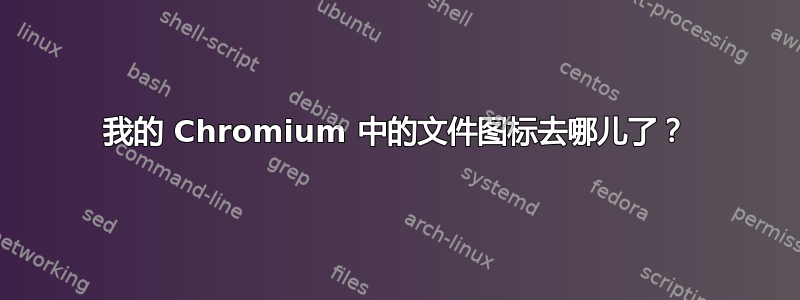 我的 Chromium 中的文件图标去哪儿了？