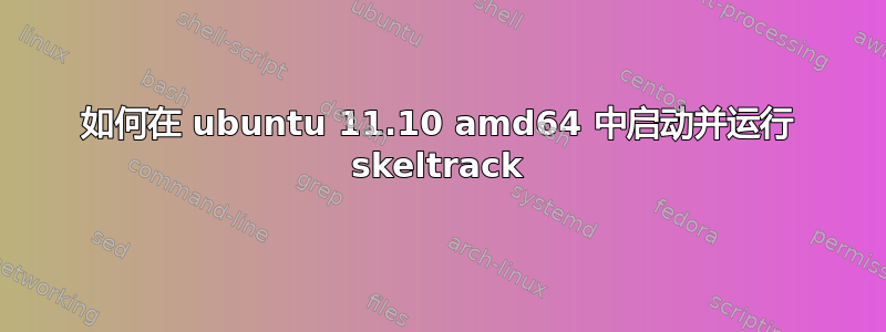 如何在 ubuntu 11.10 amd64 中启动并运行 skeltrack