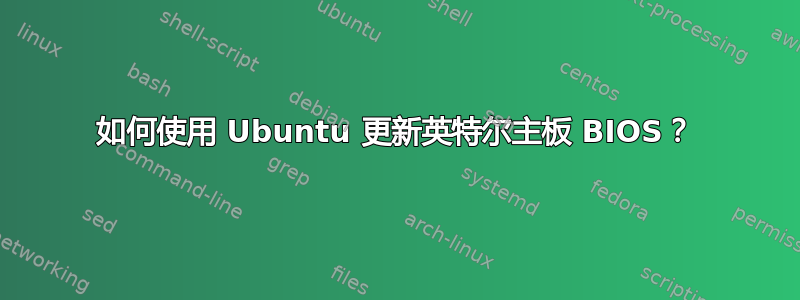 如何使用 Ubuntu 更新英特尔主板 BIOS？