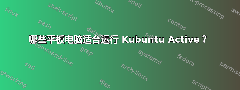 哪些平板电脑适合运行 Kubuntu Active？