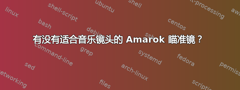 有没有适合音乐镜头的 Amarok 瞄准镜？