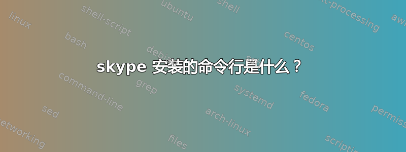 skype 安装的命令行是什么？