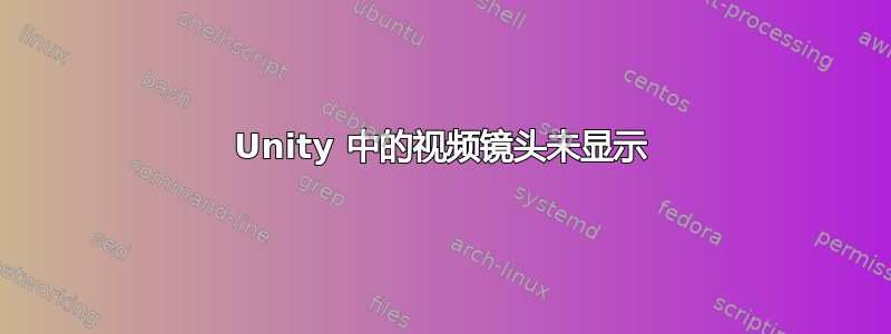 Unity 中的视频镜头未显示