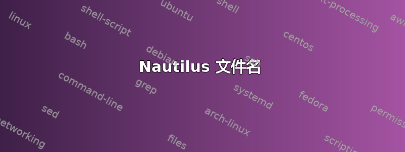 Nautilus 文件名