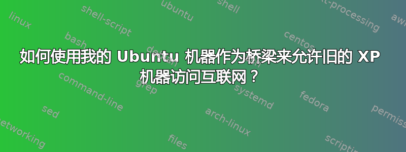 如何使用我的 Ubuntu 机器作为桥梁来允许旧的 XP 机器访问互联网？