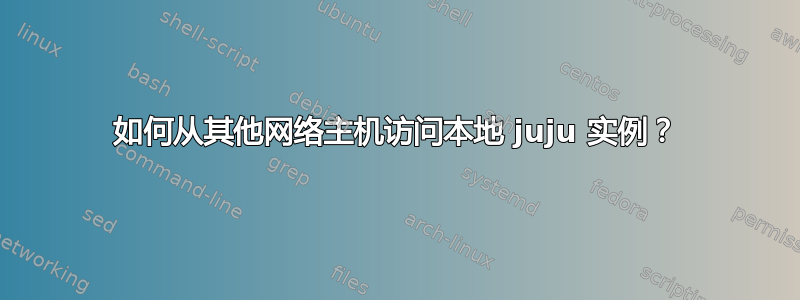 如何从其他网络主机访问本地 juju 实例？