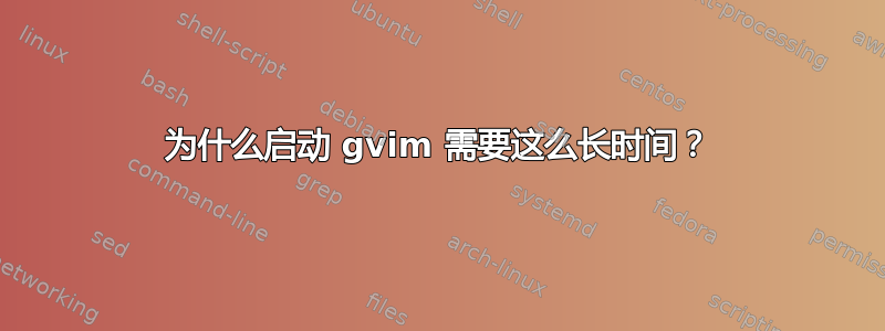 为什么启动 gvim 需要这么长时间？