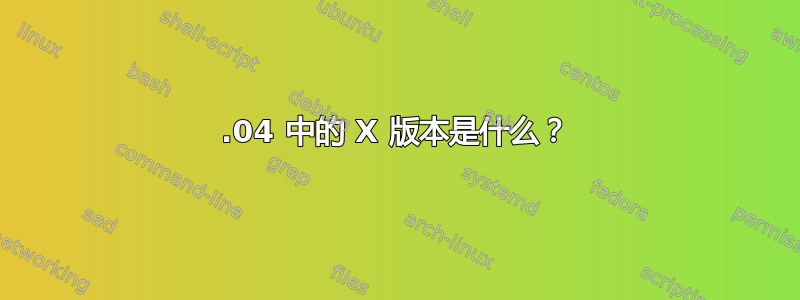 12.04 中的 X 版本是什么？