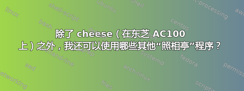 除了 cheese（在东芝 AC100 上）之外，我还可以使用哪些其他“照相亭”程序？