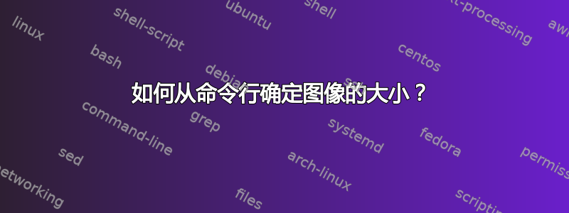 如何从命令行确定图像的大小？