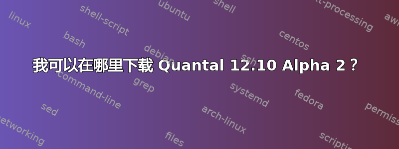 我可以在哪里下载 Quantal 12.10 Alpha 2？