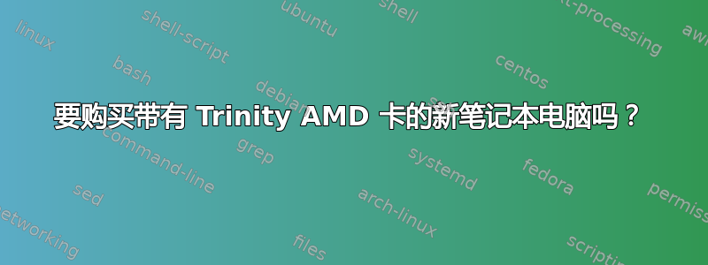 要购买带有 Trinity AMD 卡的新笔记本电脑吗？