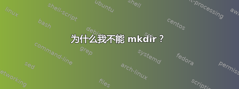 为什么我不能 mkdir？