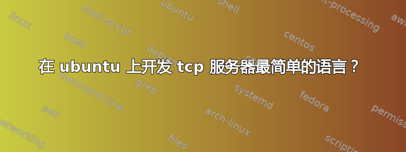 在 ubuntu 上开发 tcp 服务器最简单的语言？