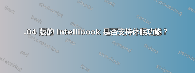 12.04 版的 Intellibook 是否支持休眠功能？