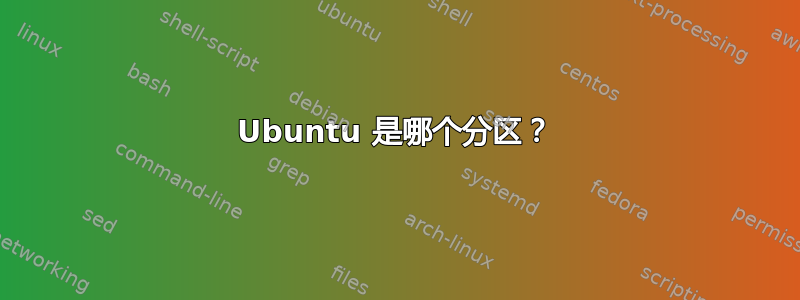 Ubuntu 是哪个分区？