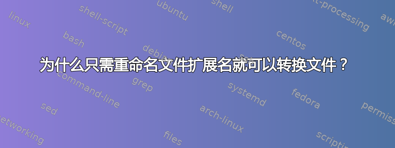 为什么只需重命名文件扩展名就可以转换文件？