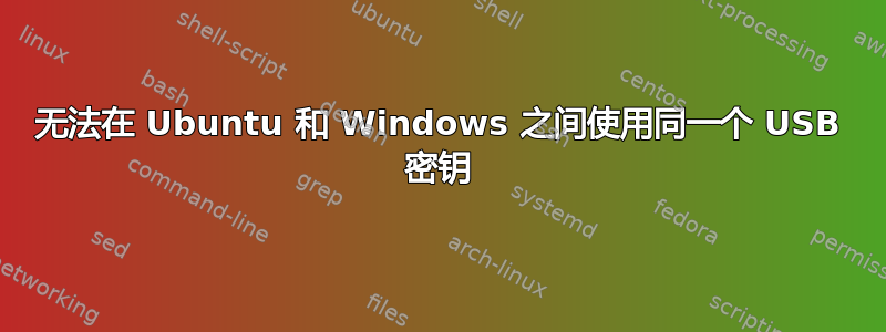 无法在 Ubuntu 和 Windows 之间使用同一个 USB 密钥