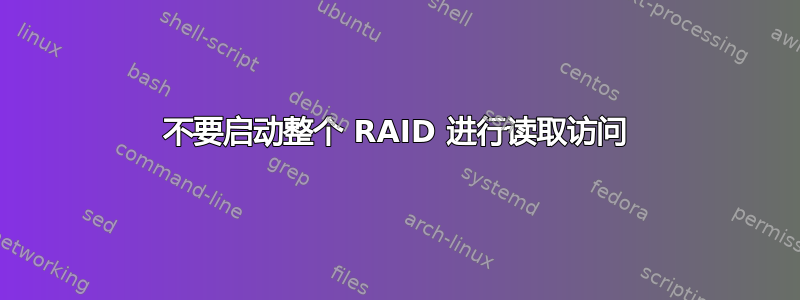 不要启动整个 RAID 进行读取访问