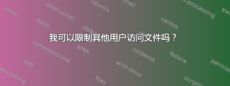 我可以限制其他用户访问文件吗？