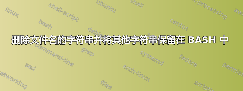 删除文件名的字符串并将其他字符串保留在 BASH 中