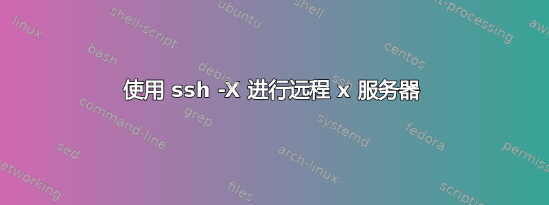 使用 ssh -X 进行远程 x 服务器