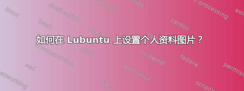 如何在 Lubuntu 上设置个人资料图片？