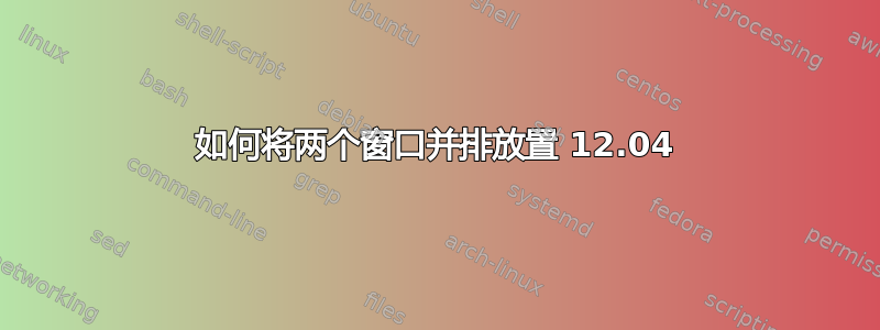 如何将两个窗口并排放置 12.04