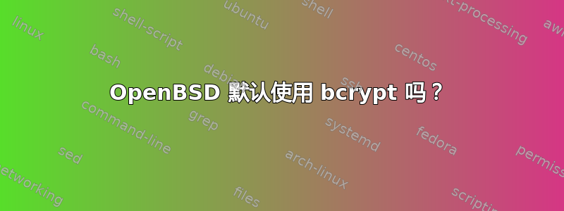 OpenBSD 默认使用 bcrypt 吗？