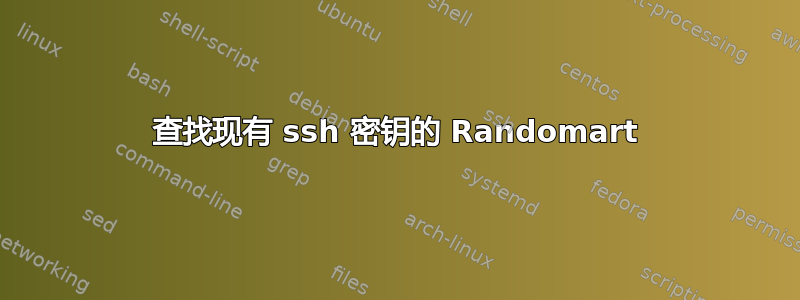 查找现有 ssh 密钥的 Randomart