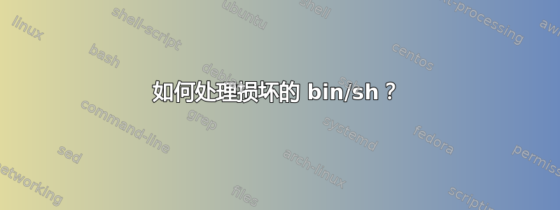 如何处理损坏的 bin/sh？