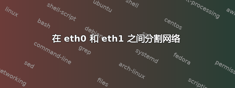 在 eth0 和 eth1 之间分割网络