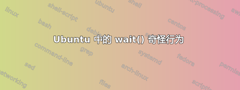 Ubuntu 中的 wait() 奇怪行为