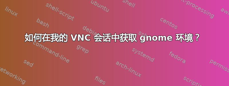 如何在我的 VNC 会话中获取 gnome 环境？