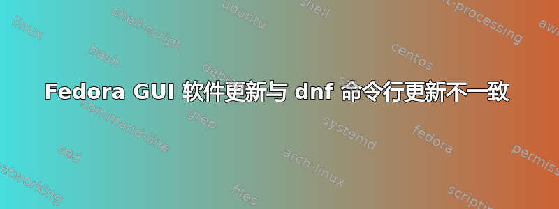 Fedora GUI 软件更新与 dnf 命令行更新不一致