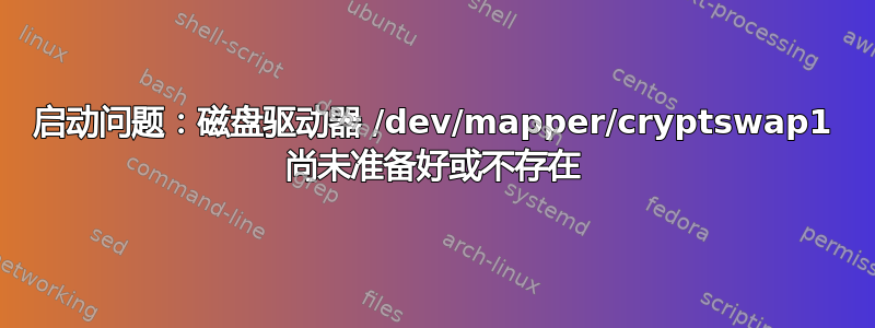 启动问题：磁盘驱动器 /dev/mapper/cryptswap1 尚未准备好或不存在