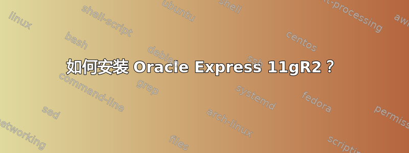 如何安装 Oracle Express 11gR2？