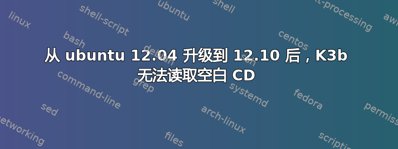 从 ubuntu 12.04 升级到 12.10 后，K3b 无法读取空白 CD