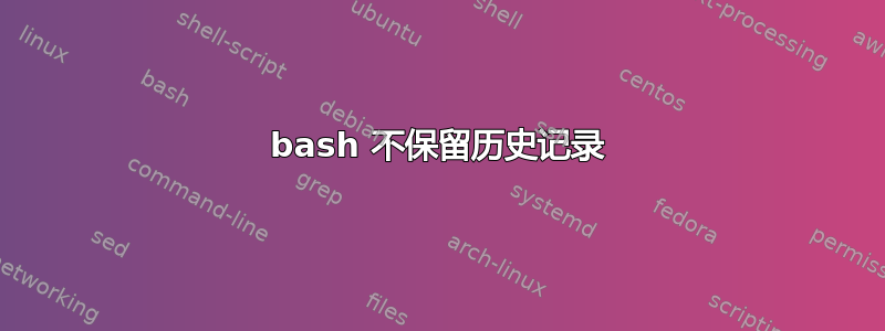 bash 不保留历史记录