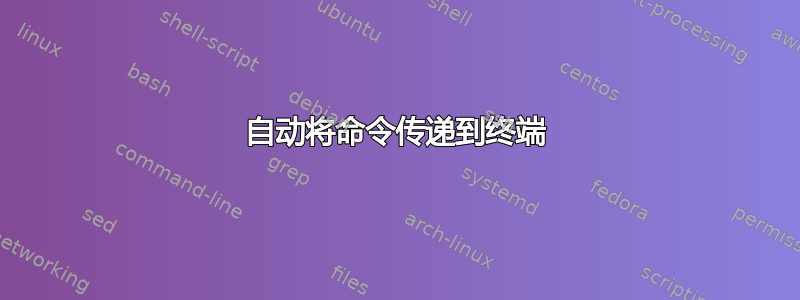 自动将命令传递到终端