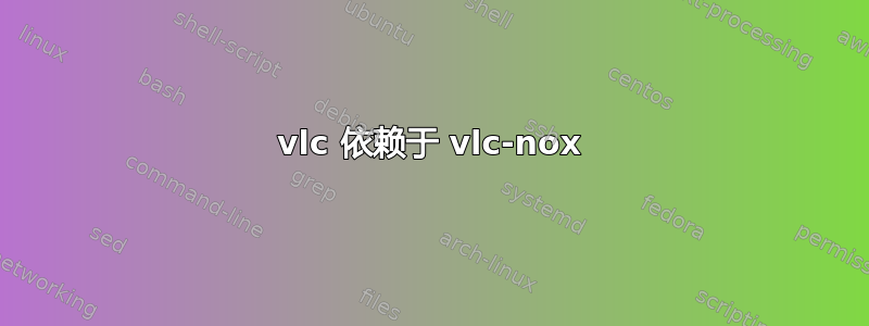 vlc 依赖于 vlc-nox