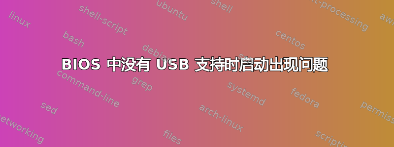 BIOS 中没有 USB 支持时启动出现问题