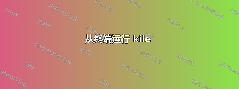 从终端运行 kile