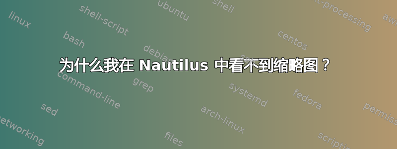 为什么我在 Nautilus 中看不到缩略图？