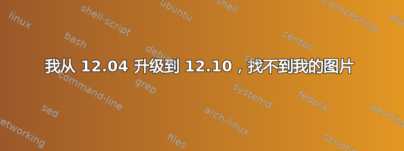 我从 12.04 升级到 12.10，找不到我的图片