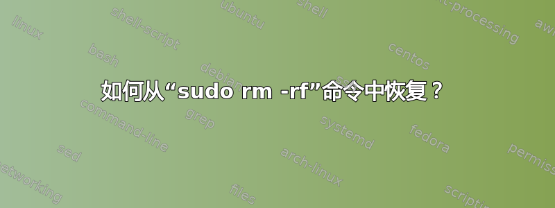 如何从“sudo rm -rf”命令中恢复？