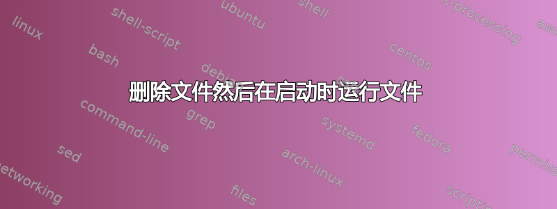 删除文件然后在启动时运行文件