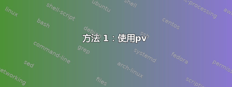 方法 1：使用pv